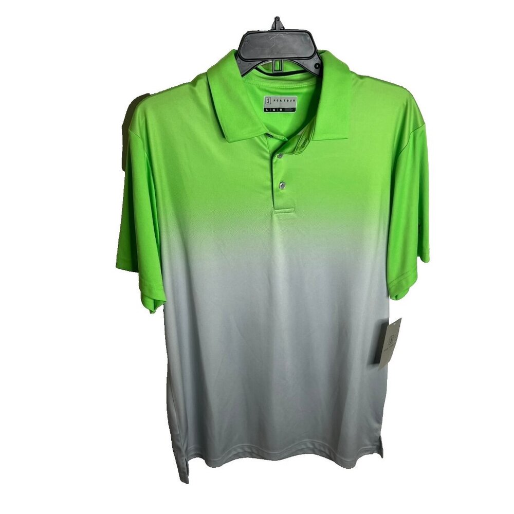 Pga Tour Men's Classic-Fit Stretch Performance Ombre Golf Polo Shirt Size S